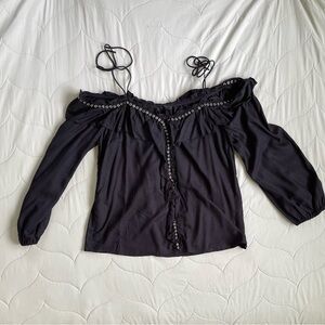 Paige Off-the-shoulder Long Sleeve Top